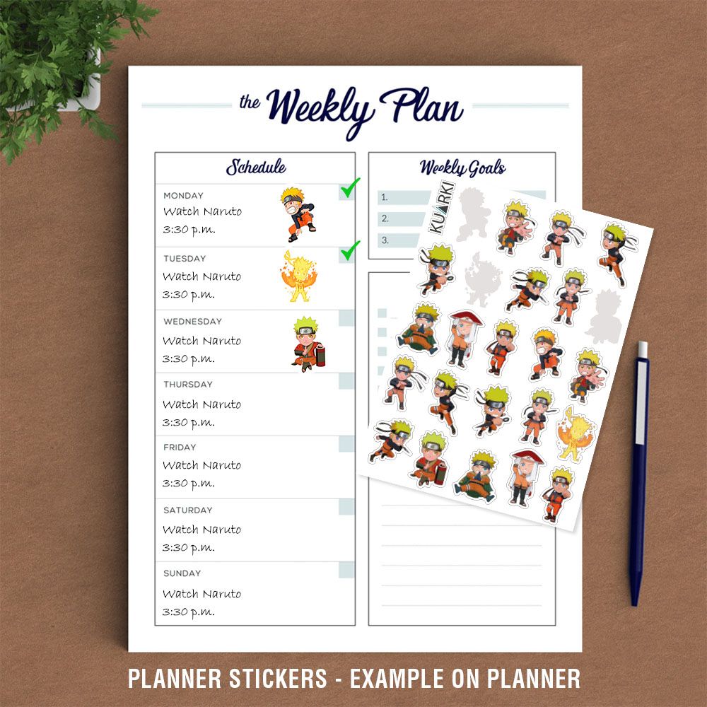 Naruto Life Planner Stickers