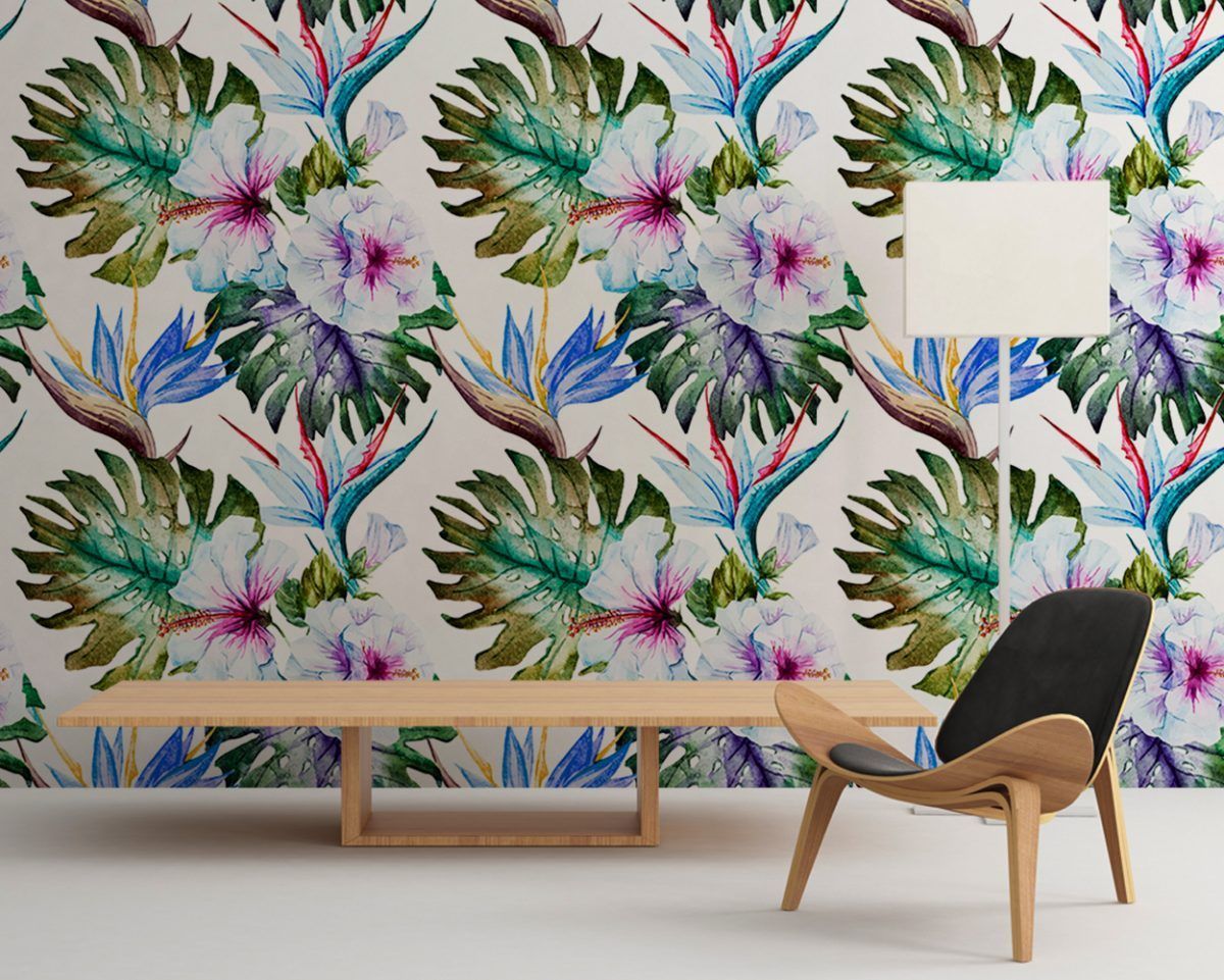 Orchids Watercolor Wallpaper - Kuarki - Lifestyle Solutions