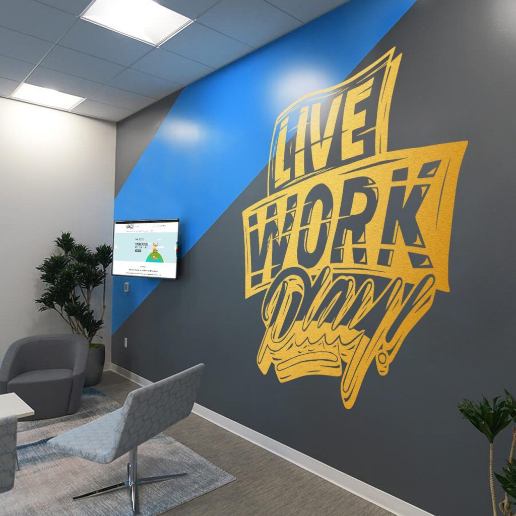 Live Work Play Wall Sticker - Kuarki - Lifestyle Solutions